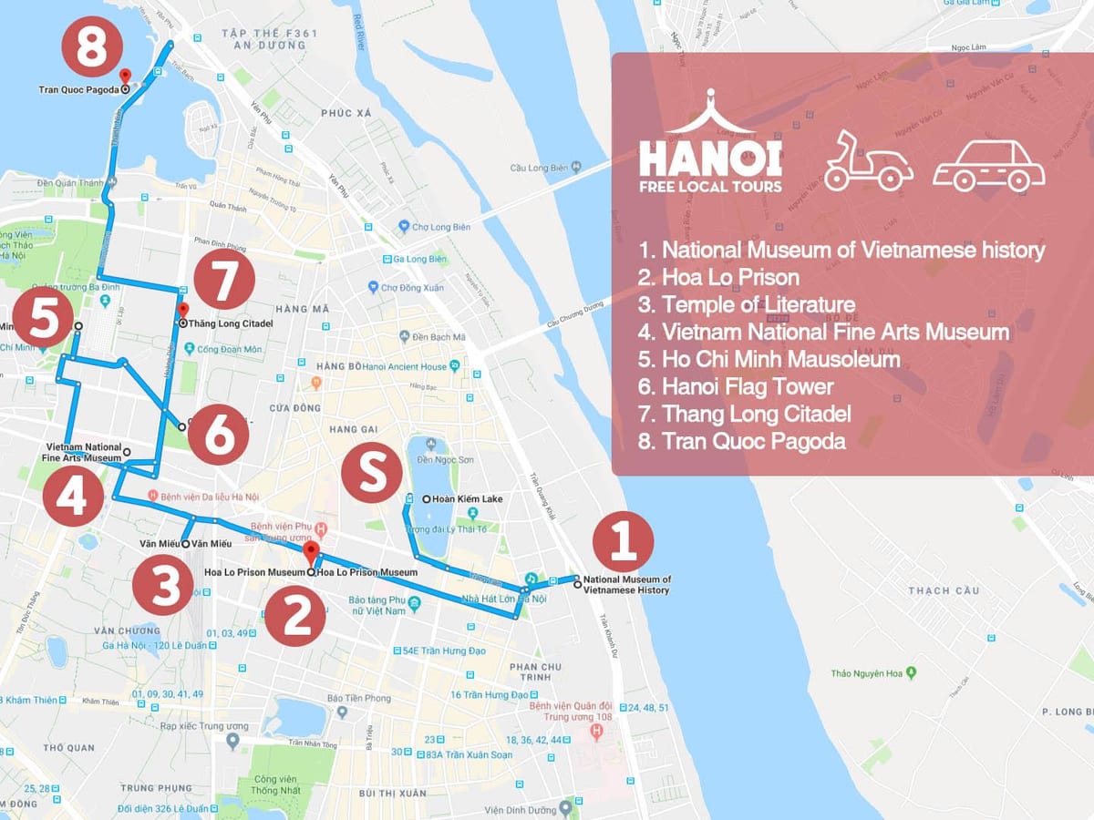 האנוי הרובע הצרפתי סיור מפה