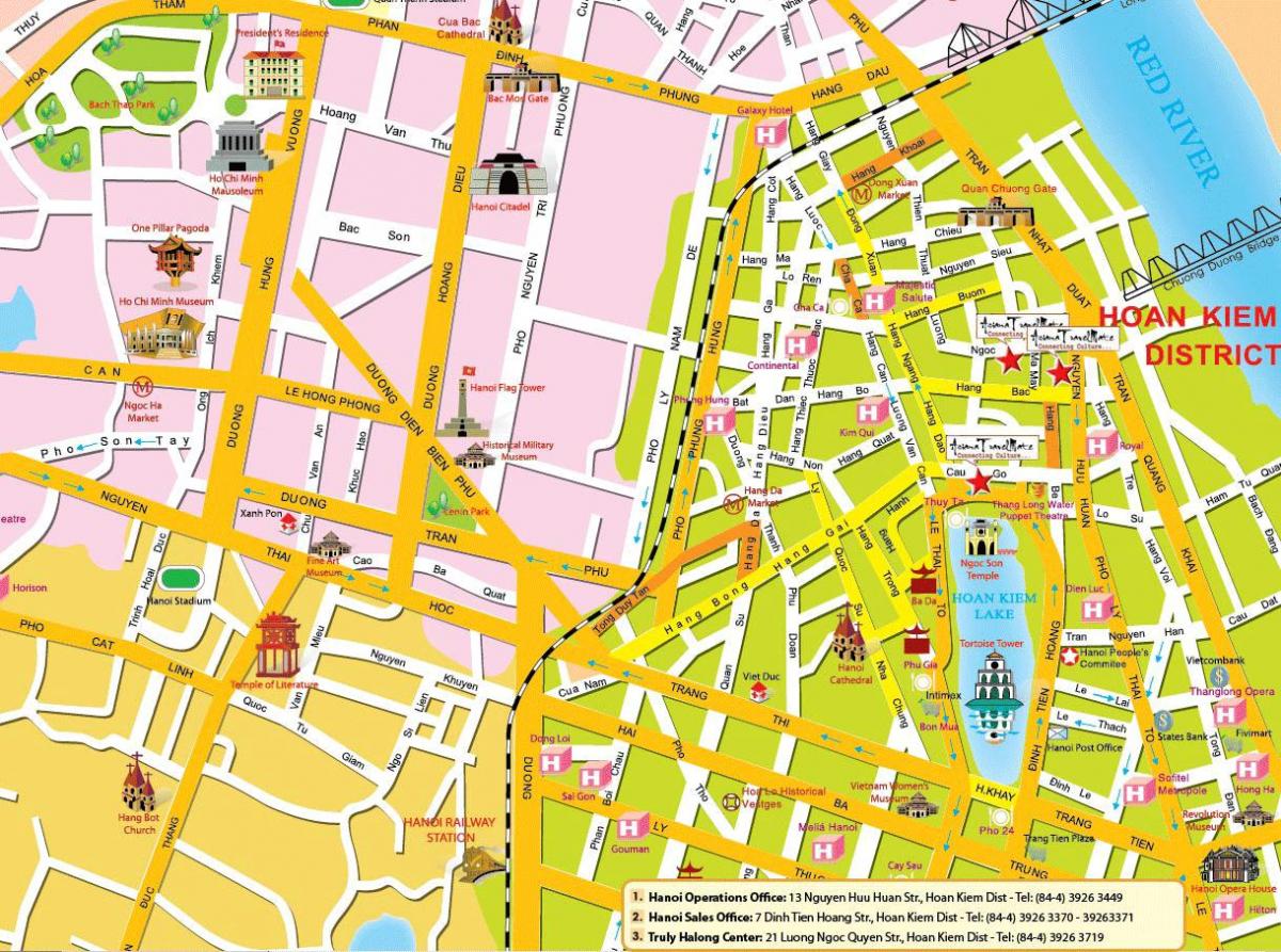 hanoi old quarter מפת התיירות