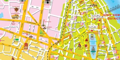 Hanoi old quarter מפת התיירות